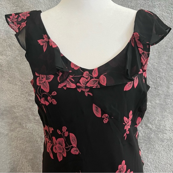 Evan Picone Size 12 Floral Dress Viscose Rayon Lined Poly - Picture 7 of 7